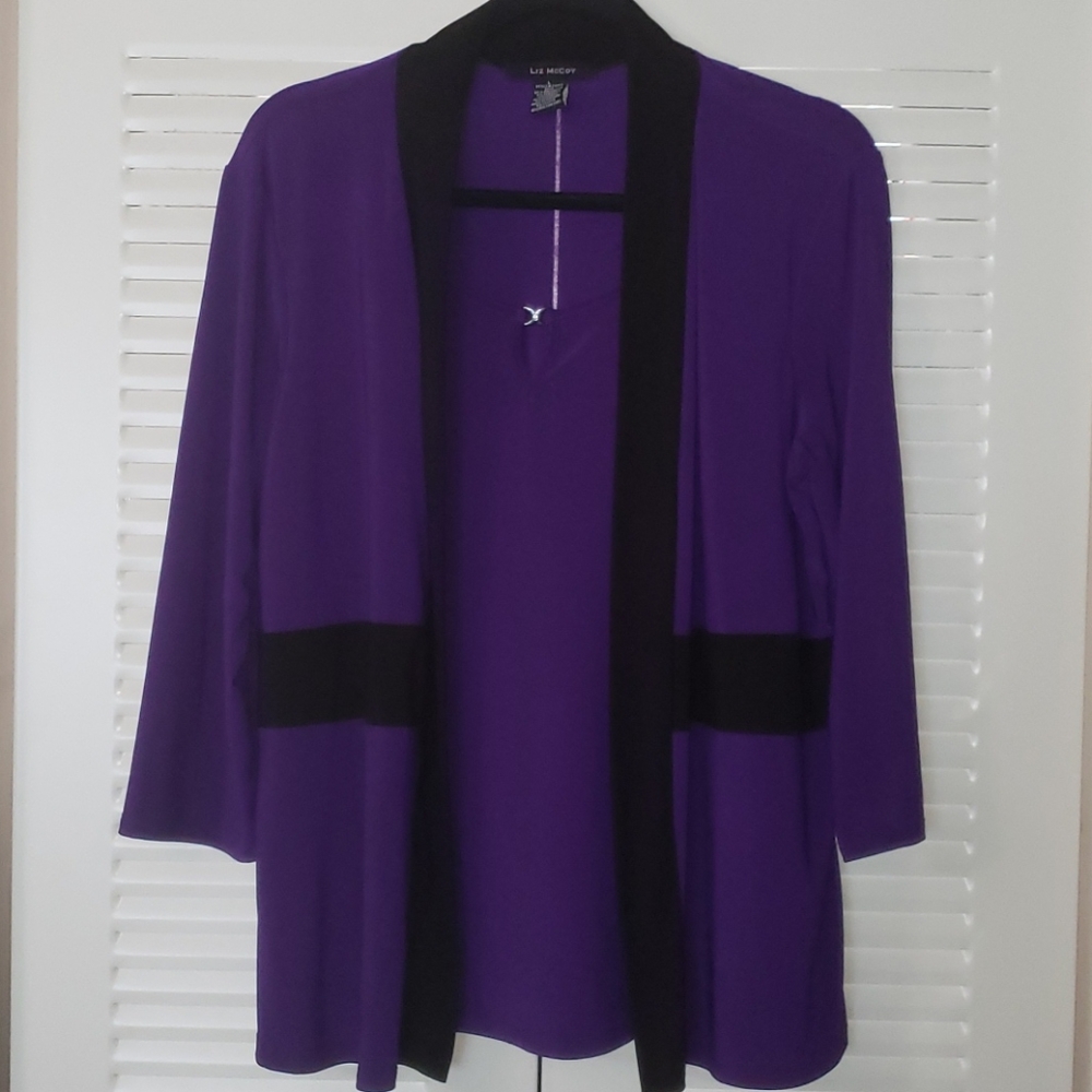 Purple 💜 Liz McCoy 2fer blouse